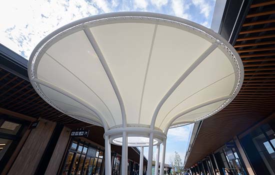 网球场膜结构顶棚